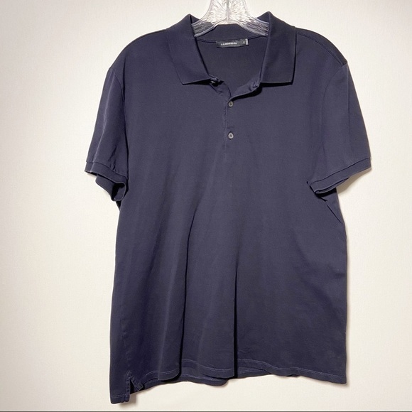 J. Lindeberg Polo Mens Size XL Short Sleeve Golf Navy‎ Blue - Picture 1 of 4